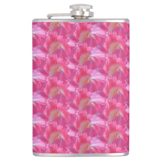 Flasques Tulipes roses frites - Design floral moderne (Devant)