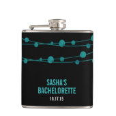 Flasques Turquoise Confetti Personnalisé Bachelorette Party (Devant)