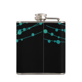 Flasques Turquoise Confetti Personnalisé Bachelorette Party (Dos)