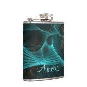 Flasques Turquoise en soie marbré ID717 (Droite)