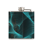 Flasques Turquoise en soie marbré ID717 (Dos)