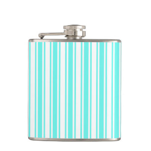 Flasques Turquoise et rayures blanches de sucrerie