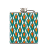 Flasques Turquoise Orange Abstrait Tribal Ikat Diamond Moti (Dos)