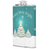 Flasques Turquoise Snowy Christmas Tree Flask (Gauche)