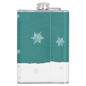 Flasques Turquoise Snowy Christmas Tree Flask (Dos)