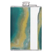 Flasques Turquoise vert Agate marbre Nom Abstrait Monogramm (Dos)