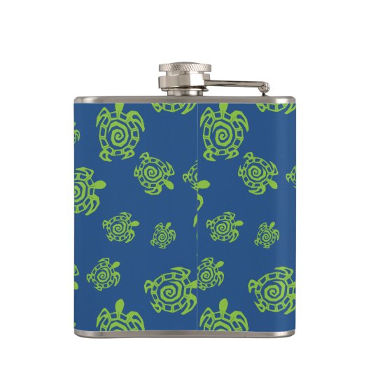 Flasques Turtle Green et Blue Print (Dos)