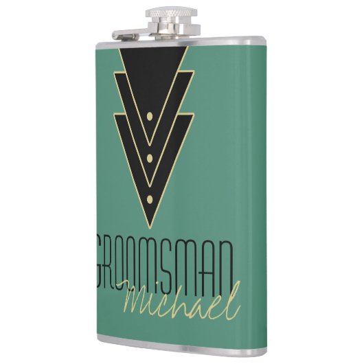 Flasques Tuxedo Art déco moderne Groomsman (Gauche)