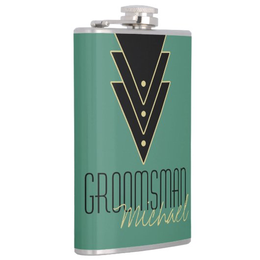 Flasques Tuxedo Art déco moderne Groomsman (Droite)