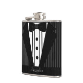 Flasques Tuxedo Avec Nom Personnalisé (Gauche)