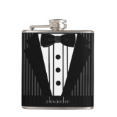 Flasques Tuxedo Avec Nom Personnalisé (Devant)