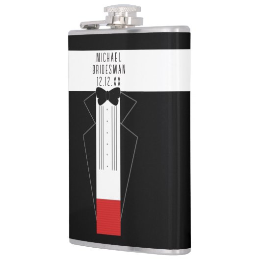 Flasques Tuxedo Bow Cravate Groomsmen Bridesmen Mariage Fla (Gauche)