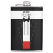 Flasques Tuxedo Bow Cravate Groomsmen Bridesmen Mariage Fla (Devant)