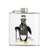 Flasques Tuxedo Penguin Groomsman Mariage Date facultative (Devant)