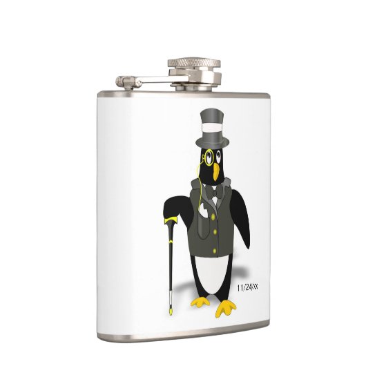 Flasques Tuxedo Penguin Groomsman Mariage Date facultative (Droite)