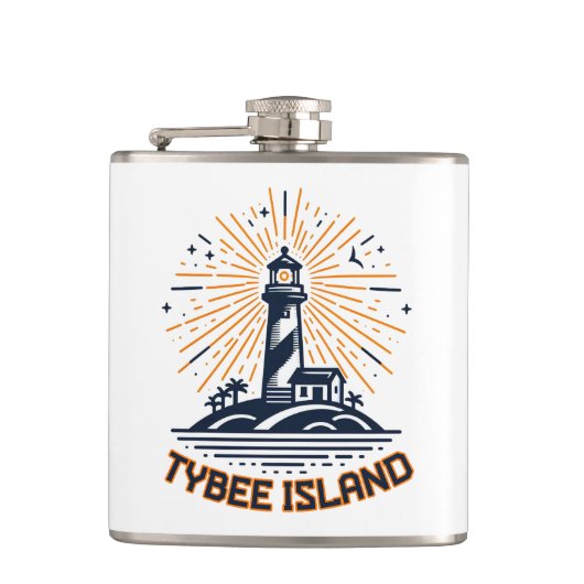 Flasques Tybee Island Georgia Phare Sunrise (Devant)