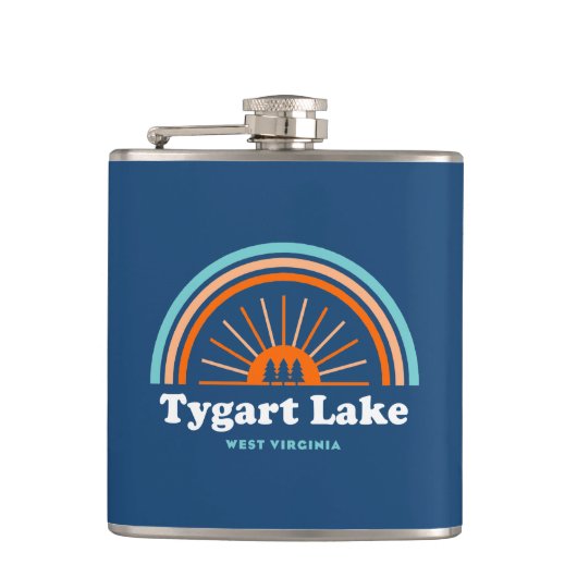 Flasques Tygart Lake Virginie-Occidentale Arc en ciel (Devant)