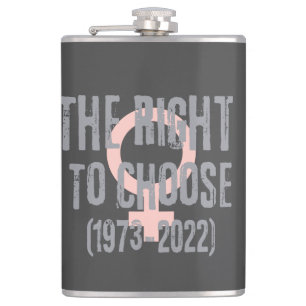 Flasques Typographie de la date de mort de Roe V Wade