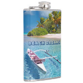 Flasques Typographie de la plage tropicale Ocean Beach Drea (Droite)