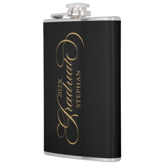 Flasques Typographie de script or élégant (Gauche)