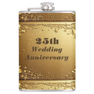 Flasques Typographie Moderne 25e Anniversaire de Mariage Fa