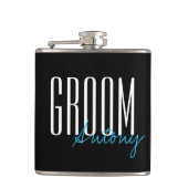 Flasques Typographie moderne "Groom" Soirée de mariage (Devant)