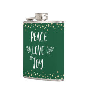 Flasques Typographie Moderne Paix Verte Amour Joie Points D (Gauche)
