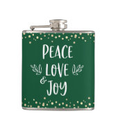 Flasques Typographie Moderne Paix Verte Amour Joie Points D (Devant)