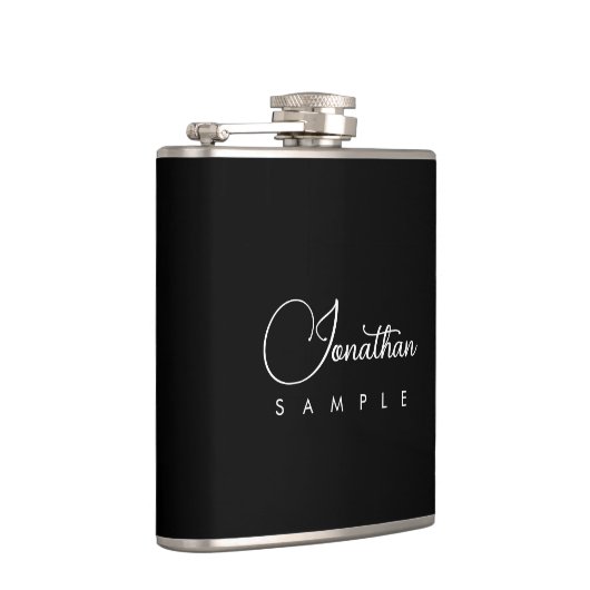 Flasques Typographie Nom Moderne Élégant Modèle propre (Droite)