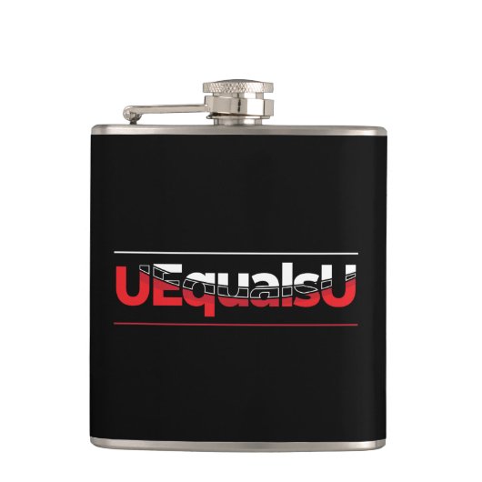 Flasques UEqualsU VIH Typographie indétectable Art (Devant)