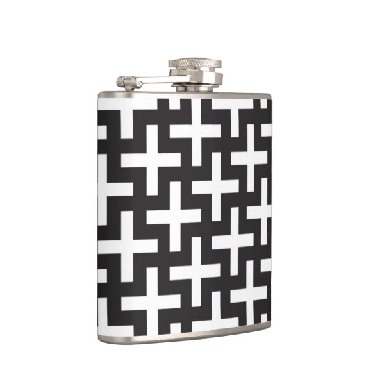 Flasques Un b&w modèle fait avec "plus" le signe (Droite)