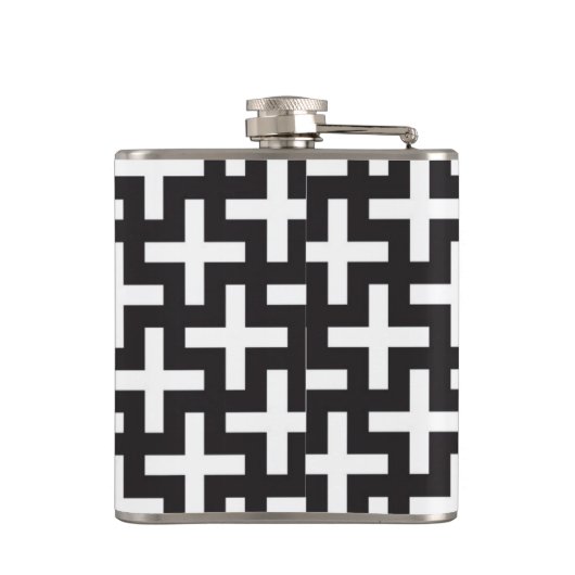 Flasques Un b&w modèle fait avec "plus" le signe (Dos)