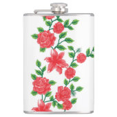 Flasques un bouquet de fleurs rouges sur un arrière - plan  (Devant)