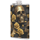 Flasques Un crâne et une série Rose 8 (Gauche)