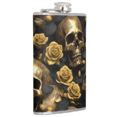 Flasques Un crâne et une série Rose 8 (Droite)