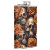 Flasques Un crâne et une série Rose 9 (Droite)