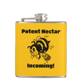 Flasques Un Nectar puissant arrive ! Cartoon Busy Bee Bucke (Devant)