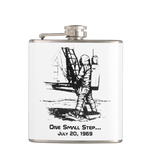 Flasques Un Petit Pas Apollo 11 Lune Atterrissage (Devant)