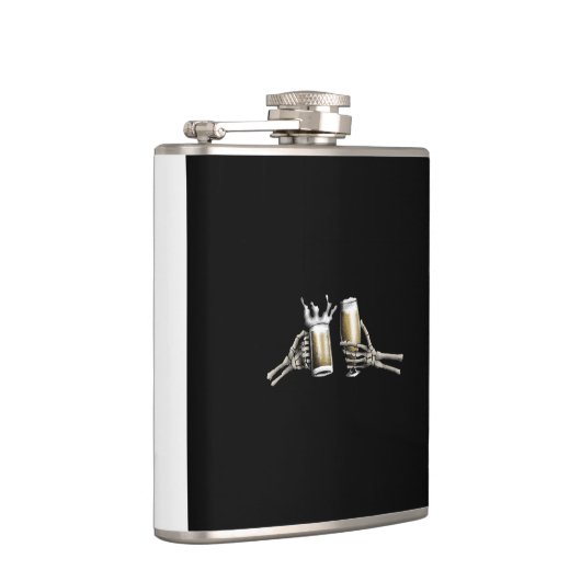 Flasques Un squelette brille sur un (Droite)