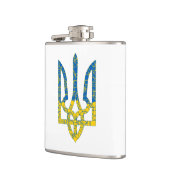 Flasques Un trident ukrainien texturé drapeau d'Ukraine cou (Gauche)