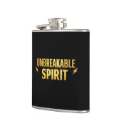 Flasques Unbreakable Spirit Black Stainless Steel Hip Flask (Gauche)