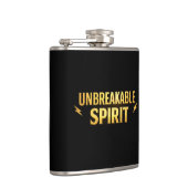 Flasques Unbreakable Spirit Black Stainless Steel Hip Flask (Droite)