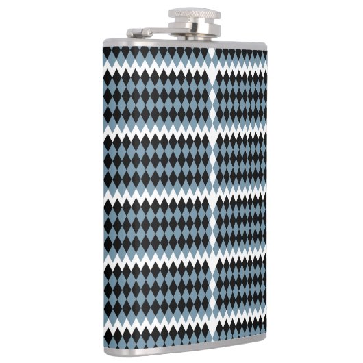 Flasques une à damiers noire et blanche avec un b blanc (Droite)