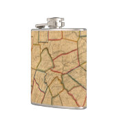 Flasques Une carte de l'état de la Pennsylvanie (Gauche)