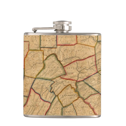 Flasques Une carte de l'état de la Pennsylvanie (Devant)