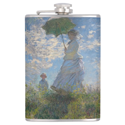 Flasques Une femme avec un parasol | Paysage français (Devant)