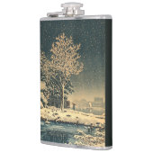 Flasques Une journée d'hiver sur la rivière Sumida au Japon (Gauche)