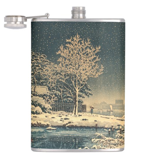 Flasques Une journée d'hiver sur la rivière Sumida au Japon (Ouvert)