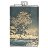 Flasques Une journée d'hiver sur la rivière Sumida au Japon (Devant)