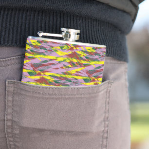Flasques une motif très colorée avec beaucoup de co